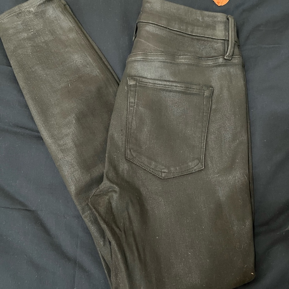 Good American Shimmering Black Skinny Jeans